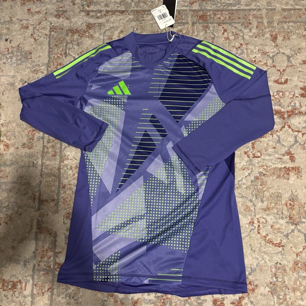 Adidas Tiro 24 Pro Goalkeeper Jersey Purple Green Size L Slim Fit Soccer IN0418